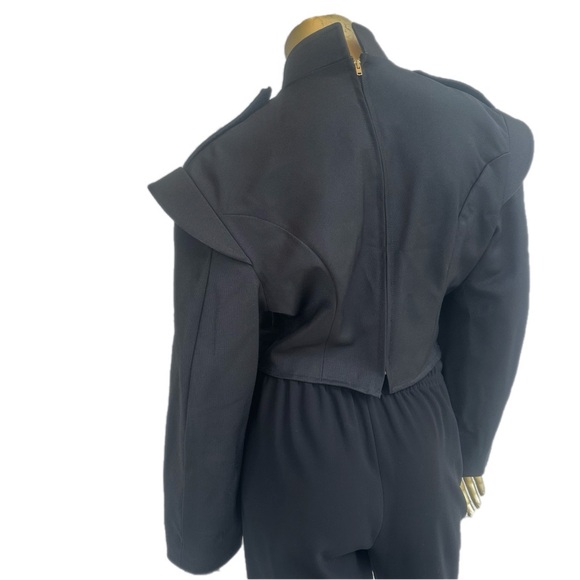 AUTHENTIC VINTAGE MARCHING BAND / DRUM UNIFORM SHIRT SIZE L, BLACK - Picture 4 of 14